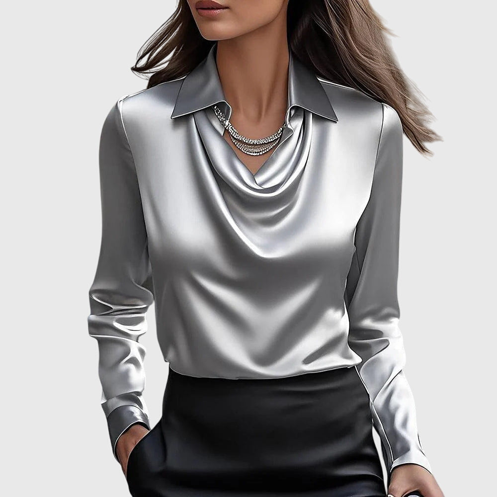 Aisha™ | Blusa brillante fluida