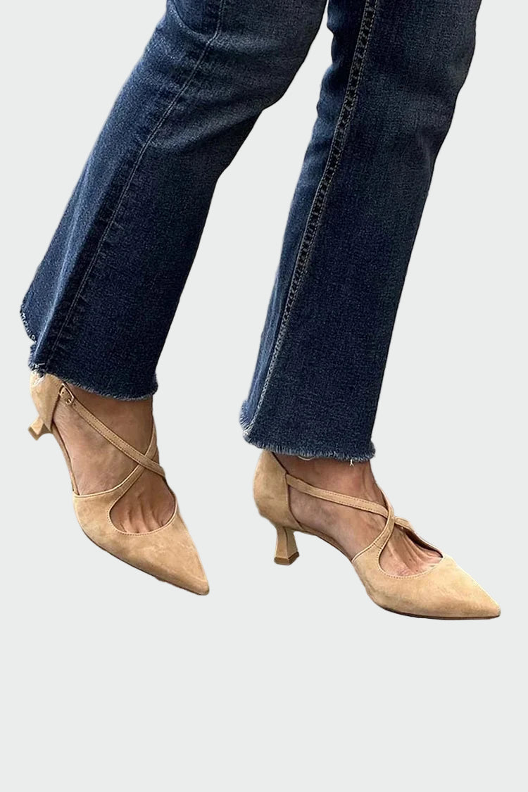 Karolína Zapatos Elegantes de Punta con Tiras Transversales