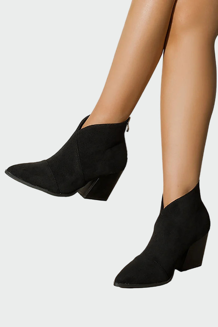 Kristýna Botas de Ante Elegantes con Tacón Alto