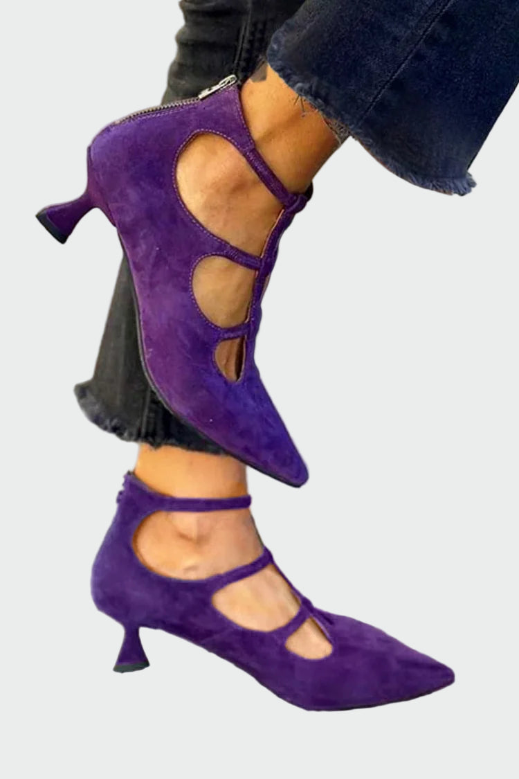 Karolína Zapatos Retro Sofisticados de Tacón Bajo