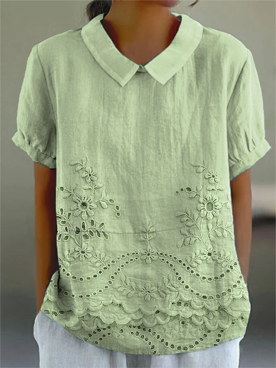 Lily™ | Camiseta bordada floral