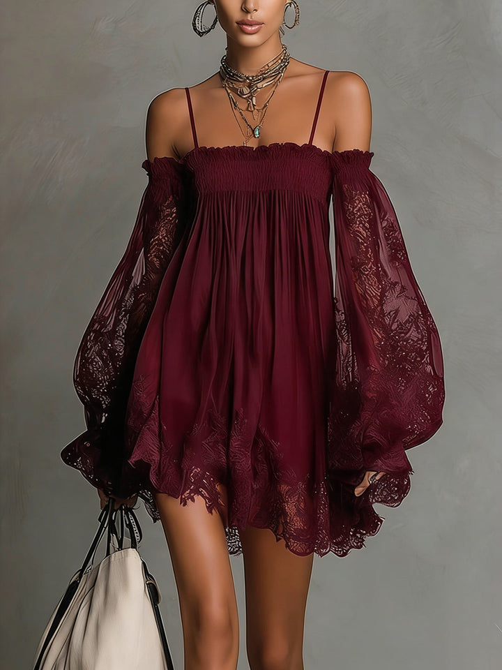 Camille | Elegante vestido mini de encaje sin mangas