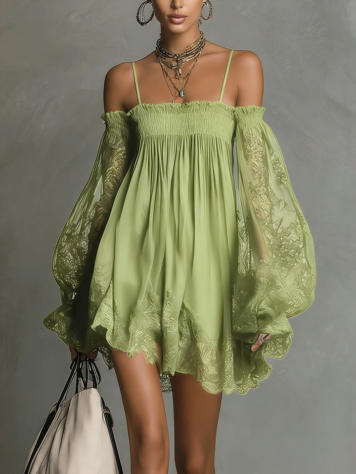 Camille | Elegante vestido mini de encaje sin mangas