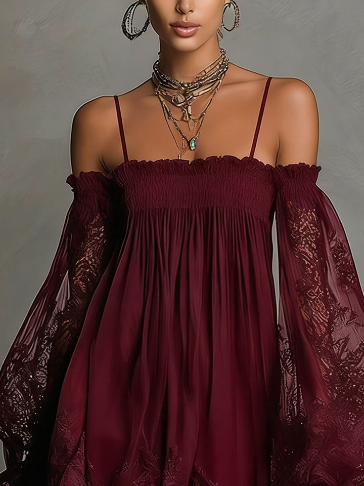 Camille | Elegante vestido mini de encaje sin mangas