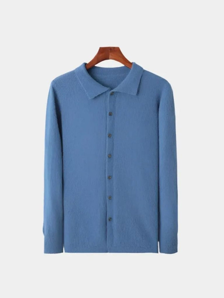 Cashmere Polo Cardigan