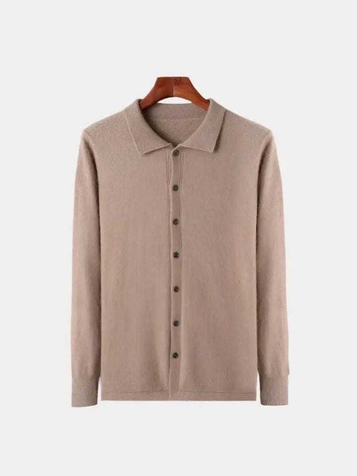 Cashmere Polo Cardigan