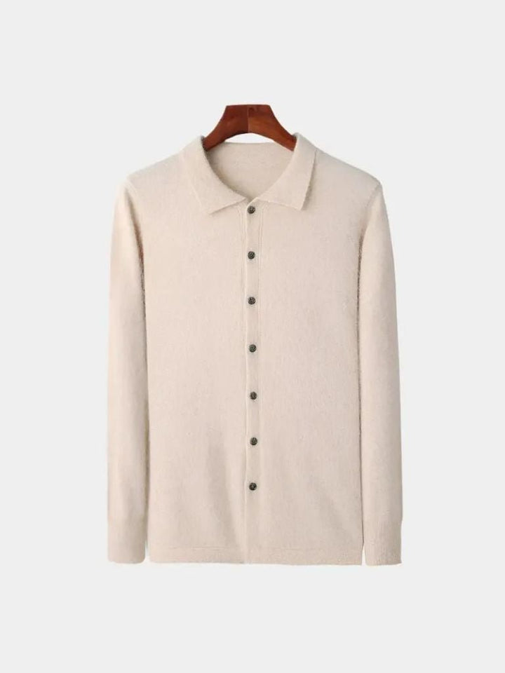 Cashmere Polo Cardigan
