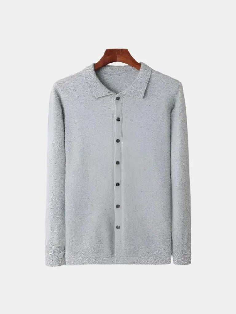 Cashmere Polo Cardigan