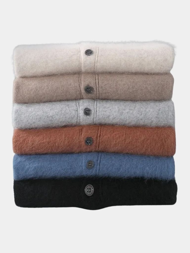 Cashmere Polo Cardigan