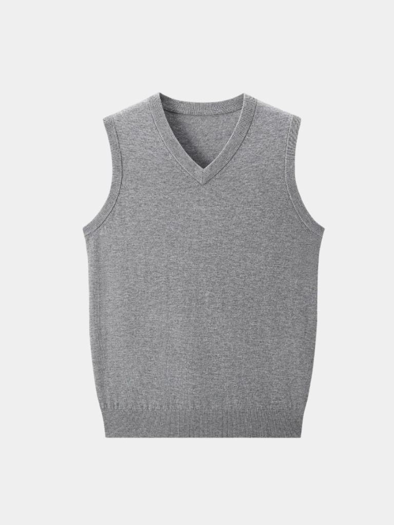 Cashmere V-Neck Knit Vest