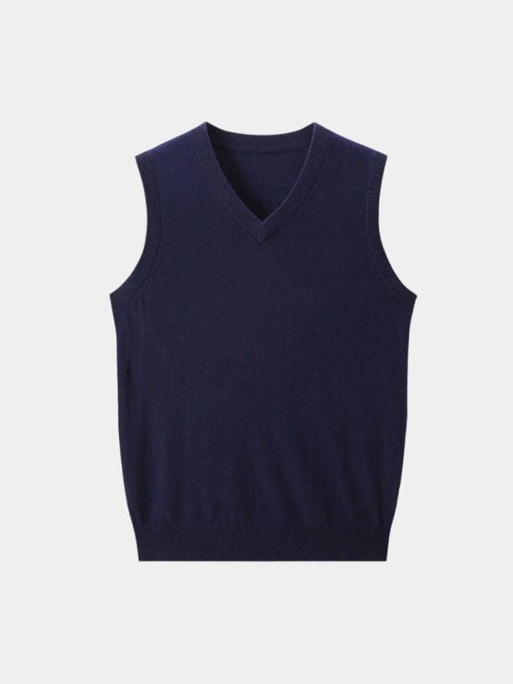 Cashmere V-Neck Knit Vest