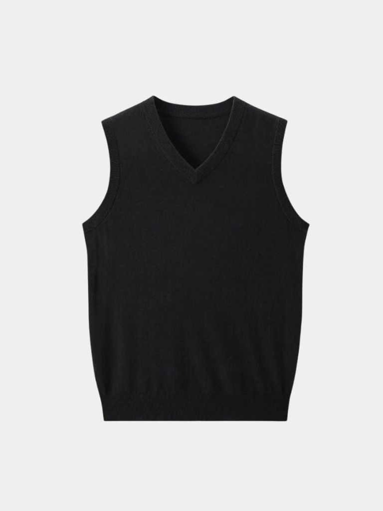 Cashmere V-Neck Knit Vest