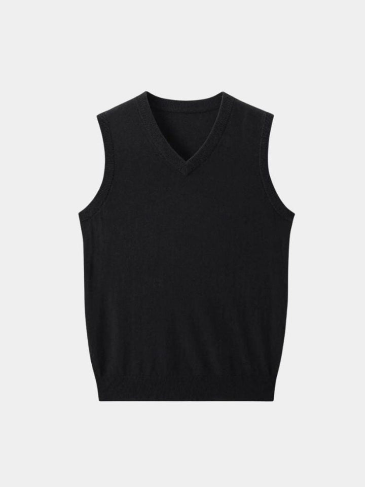 Cashmere V-Neck Knit Vest