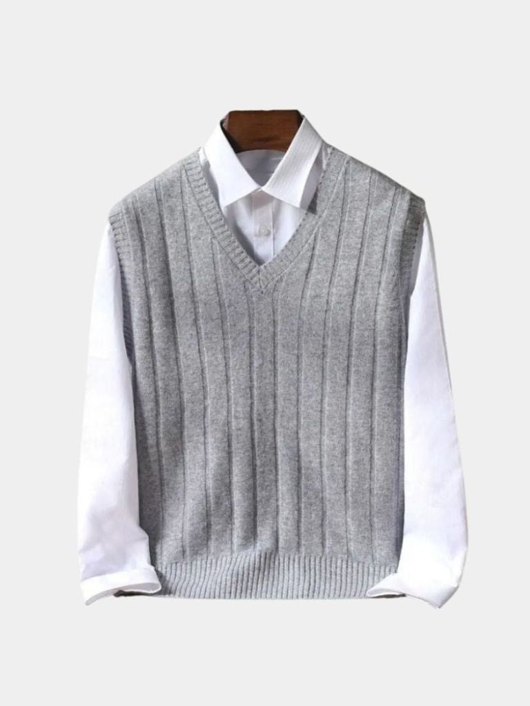 Chaleco de Suéter Pullover 100% Lana Merino