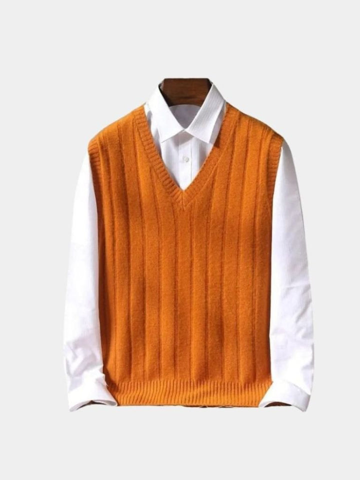 Chaleco de Suéter Pullover 100% Lana Merino