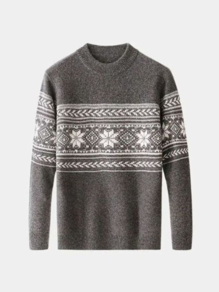 Suéter Pullover Fair Isle 100% Lana