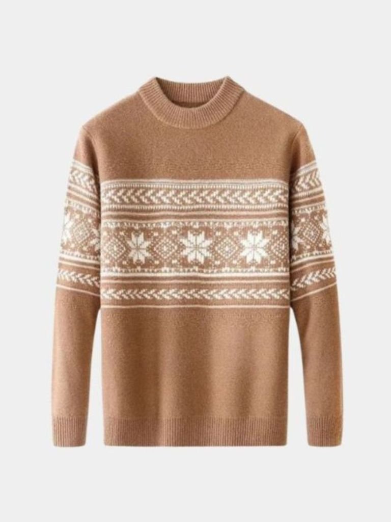 Suéter Pullover Fair Isle 100% Lana