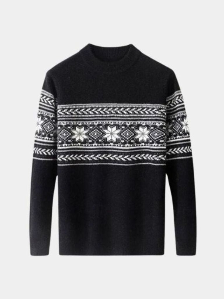 Suéter Pullover Fair Isle 100% Lana