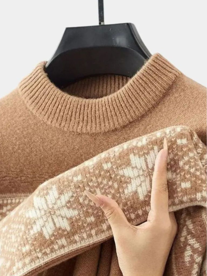 Suéter Pullover Fair Isle 100% Lana