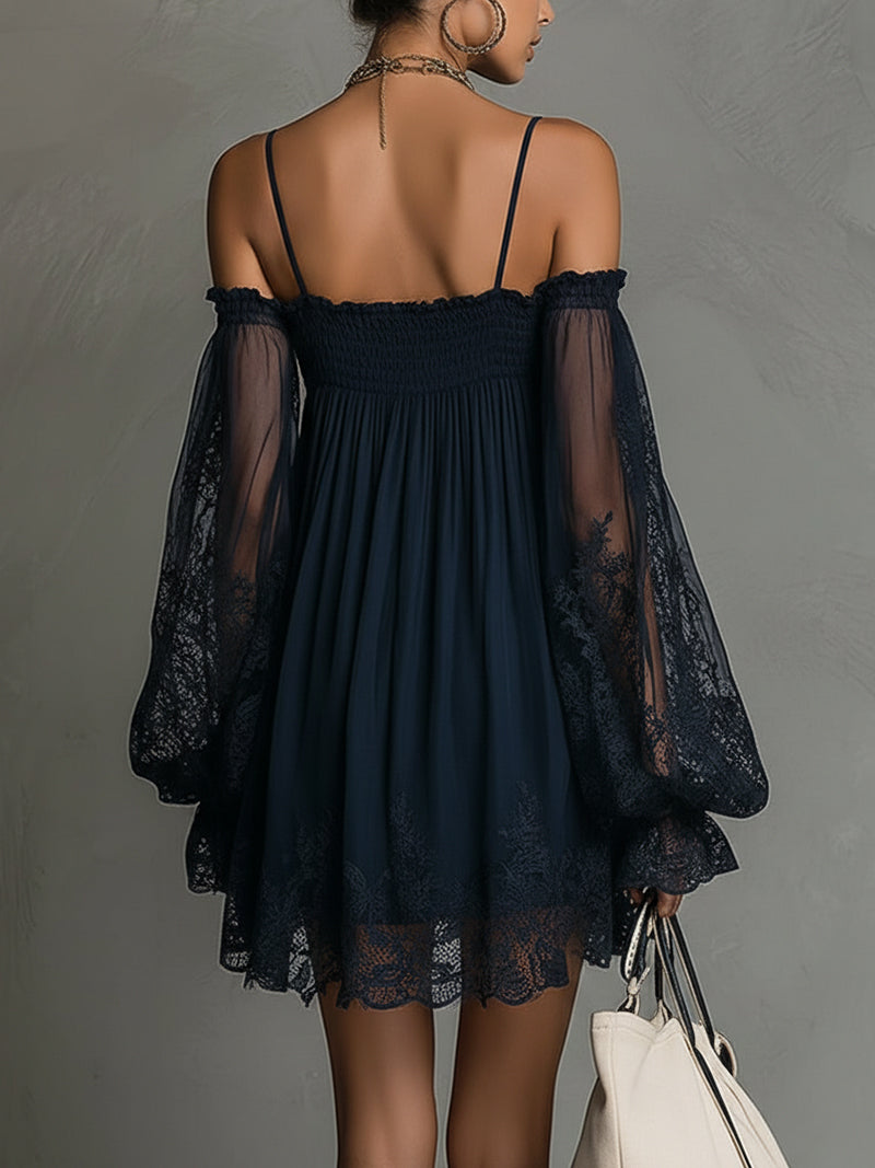 Camille | Elegante vestido mini de encaje sin mangas