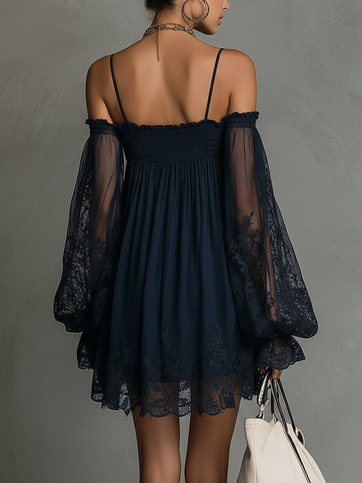 Camille | Elegante vestido mini de encaje sin mangas