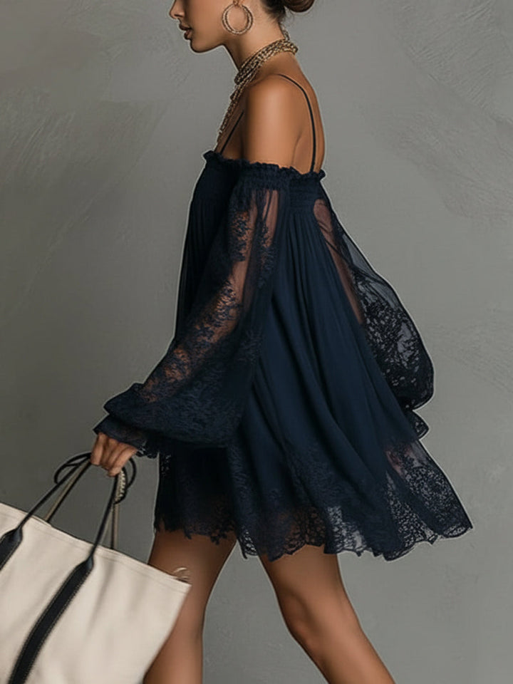 Camille | Elegante vestido mini de encaje sin mangas