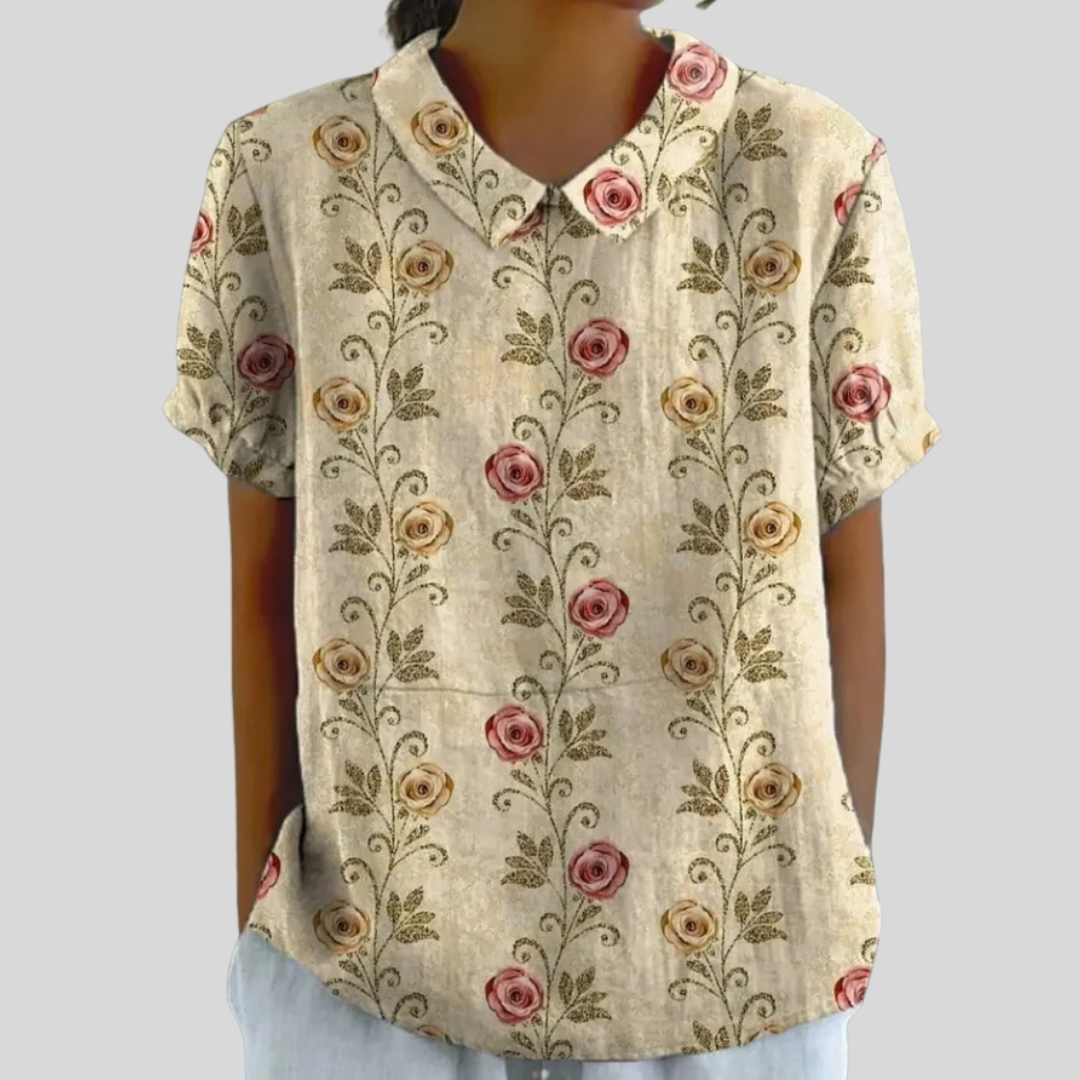 Blusa Clásica de Rosas