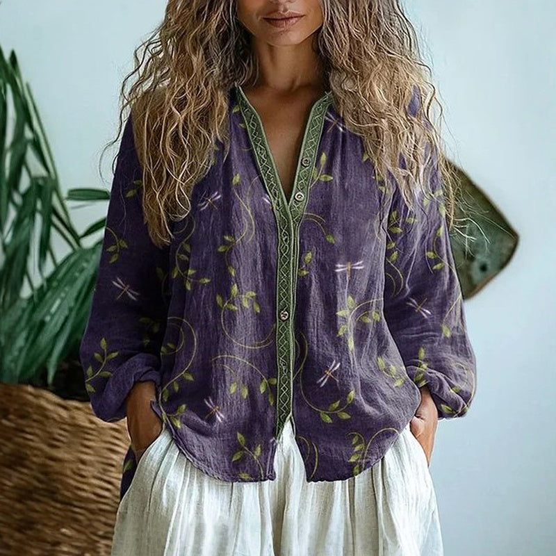 Blusa retro estampada Alexandra™