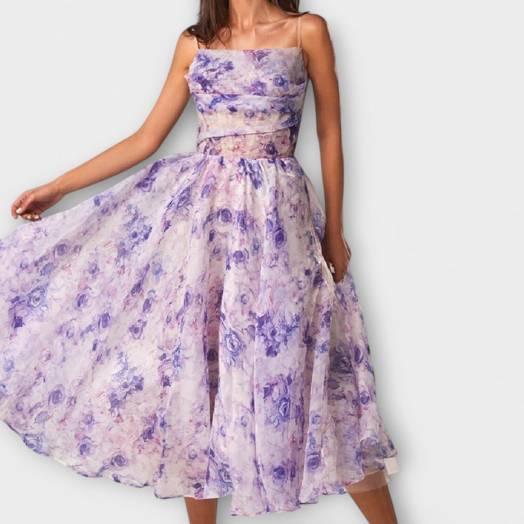 Vestido Midi Elegante de Chifón
