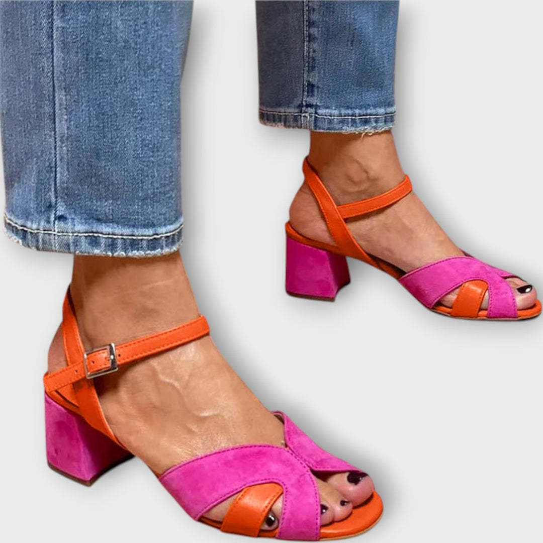 Sandalias Elegantes Lucie con Tacón Cuadrado Minimalista