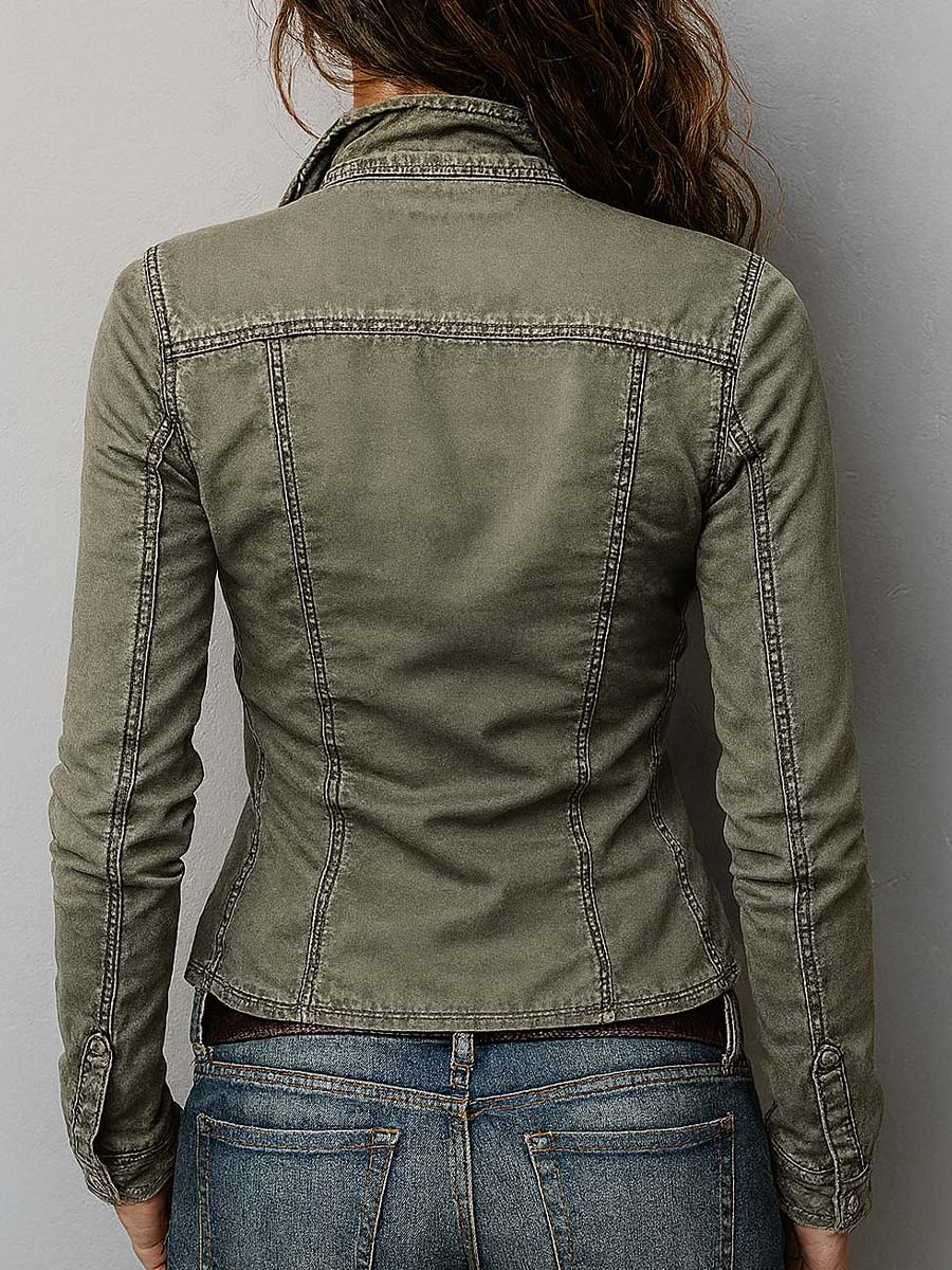 Marta · Camiseta Western Verde Lavado