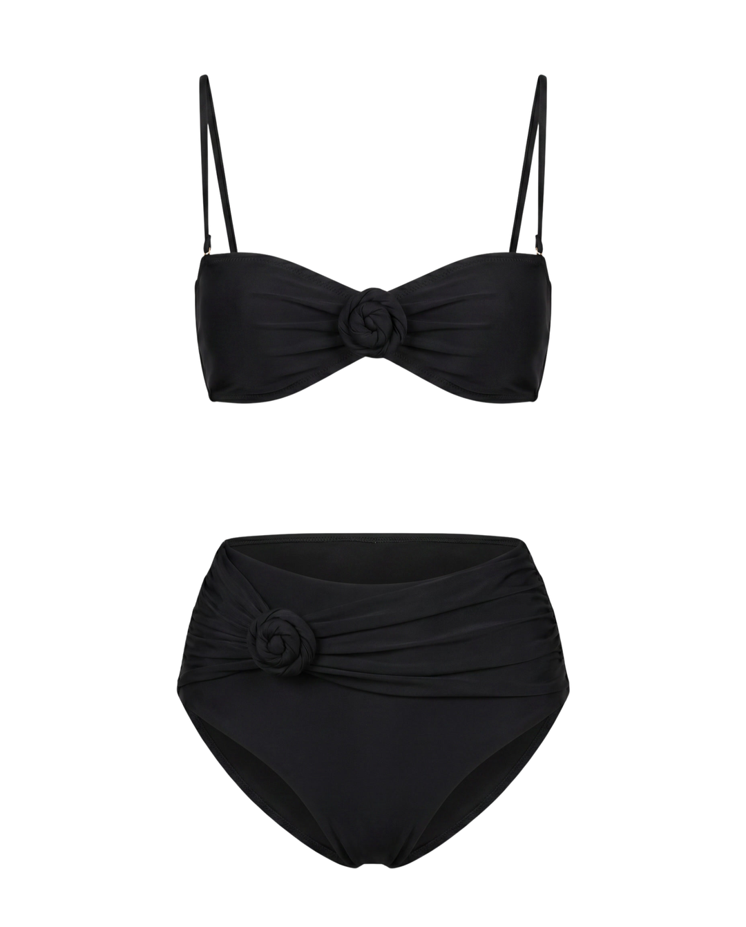 Áurea™ | Bikini de tiro alto con flores 3D aplicadas