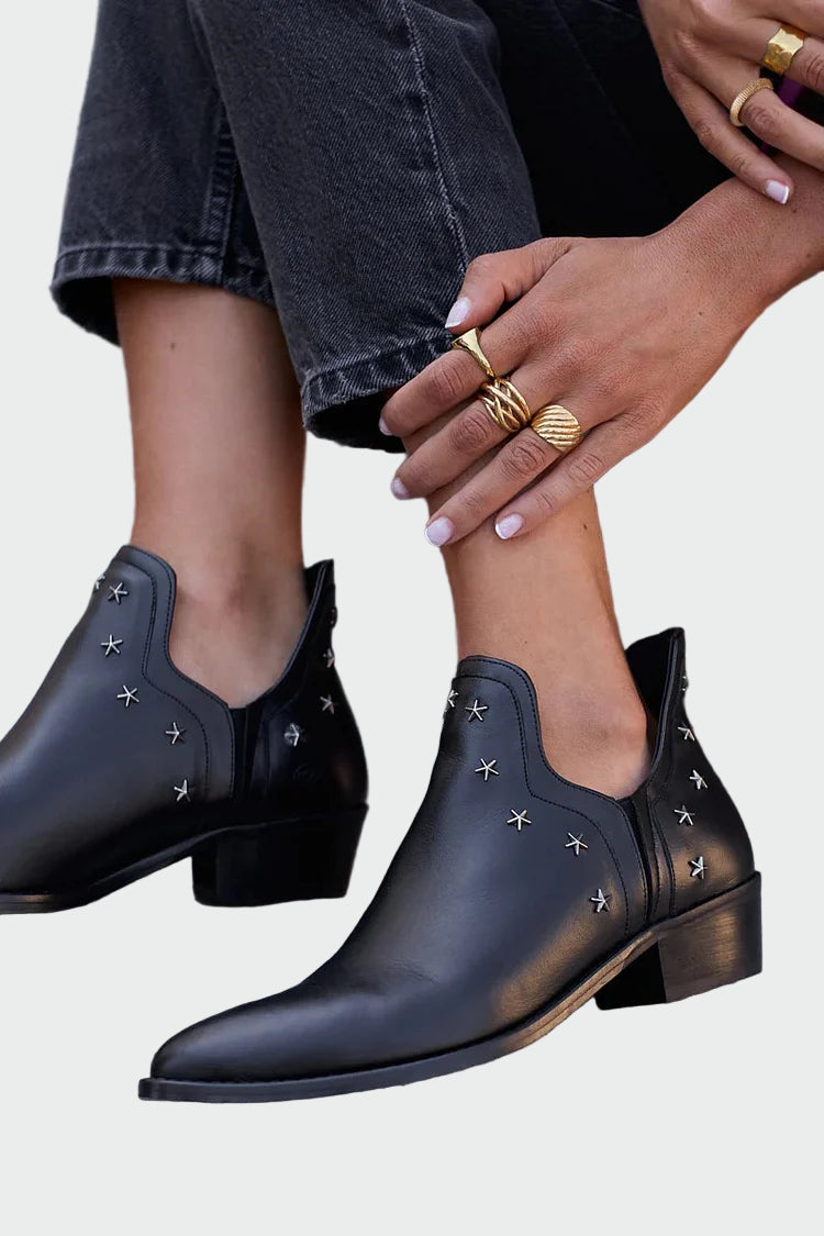 Věnceslava Botines Sofisticados con Estrellas Metálicas