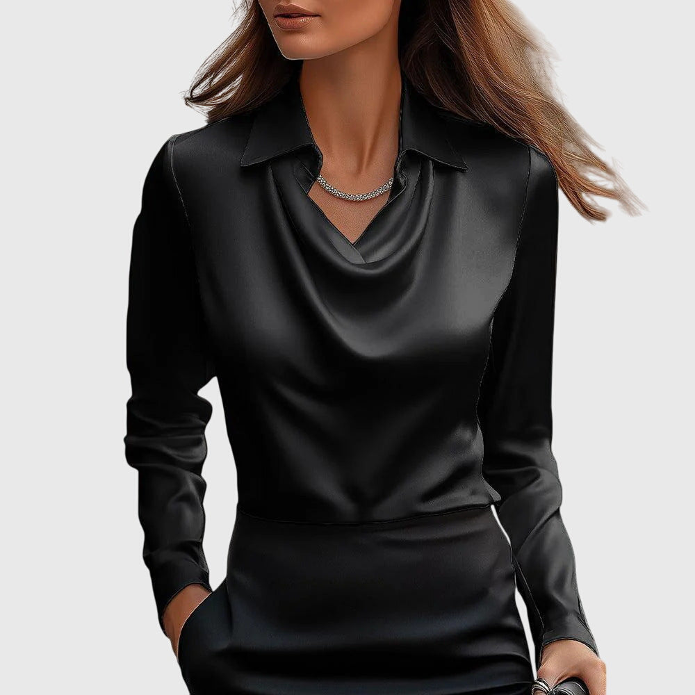 Aisha™ | Blusa brillante fluida