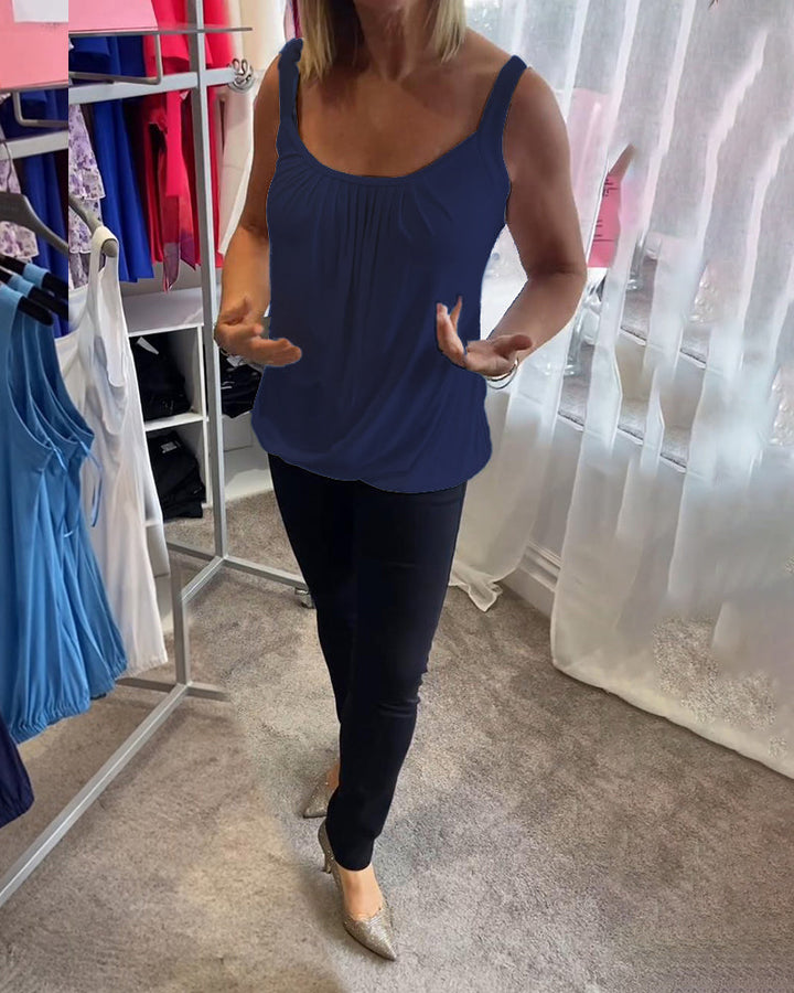 Robin™ | Top de verano sin mangas con cuello redondo