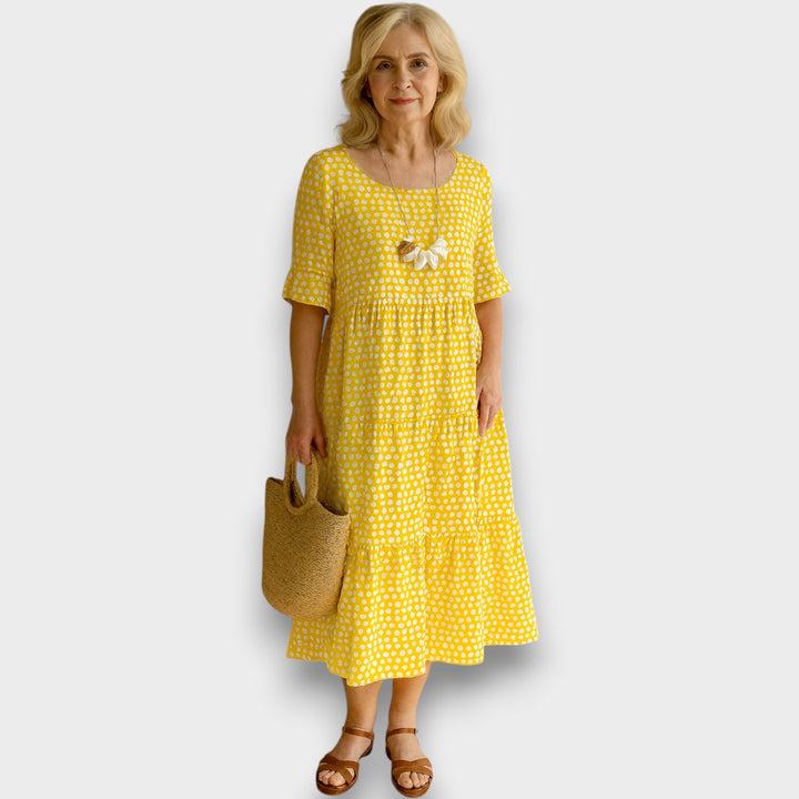 IRIS - VESTIDO MIDI DE MANGA CORTA