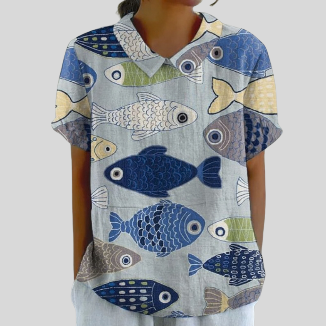 Marianne™ | Blusa con estampado náutico