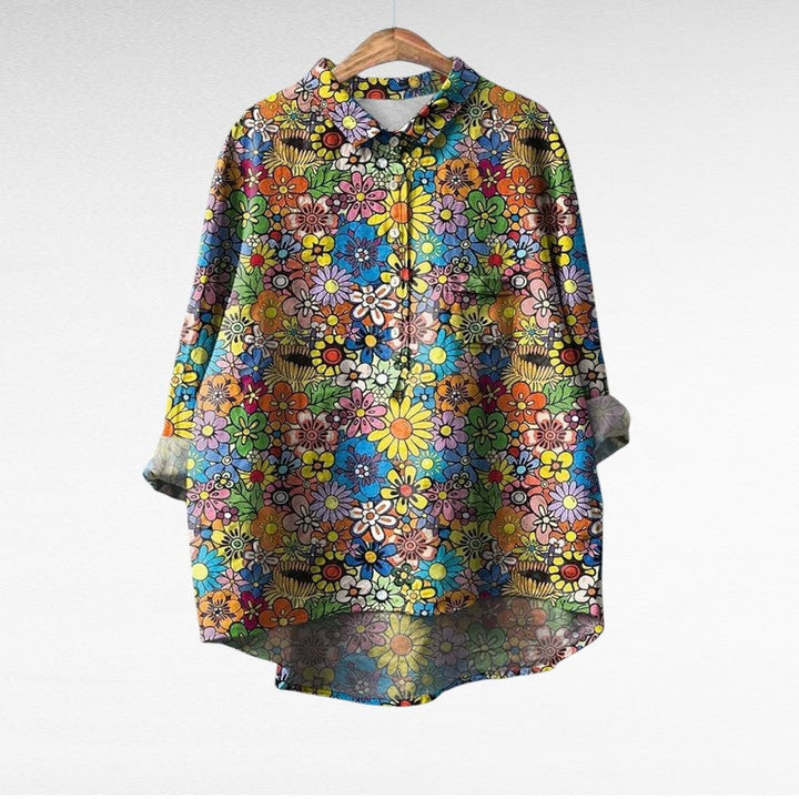 Blusa floral retro