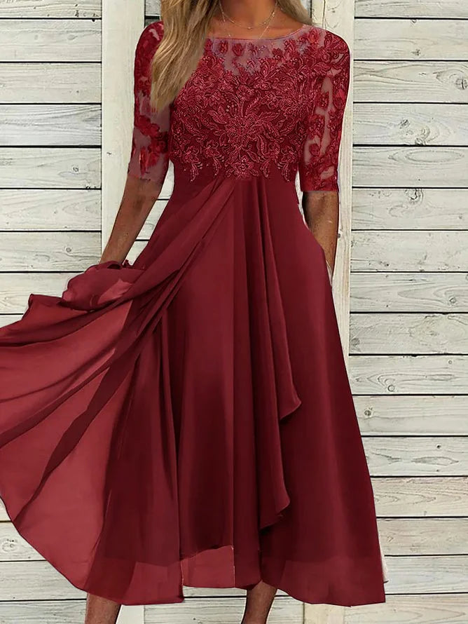 Harper™ | Vestido midi de encaje elegante