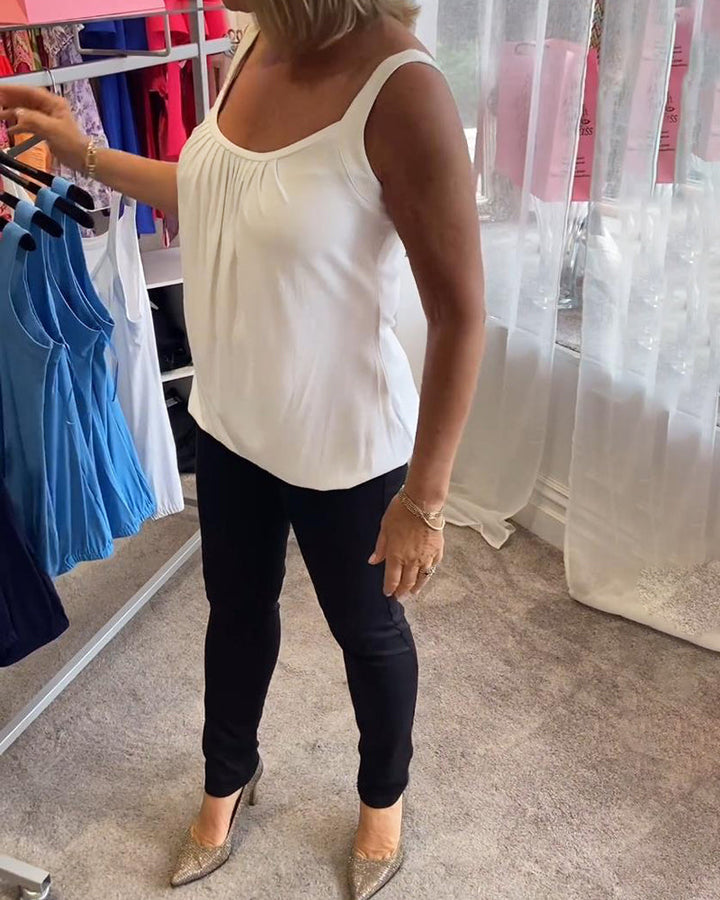 Robin™ | Top de verano sin mangas con cuello redondo