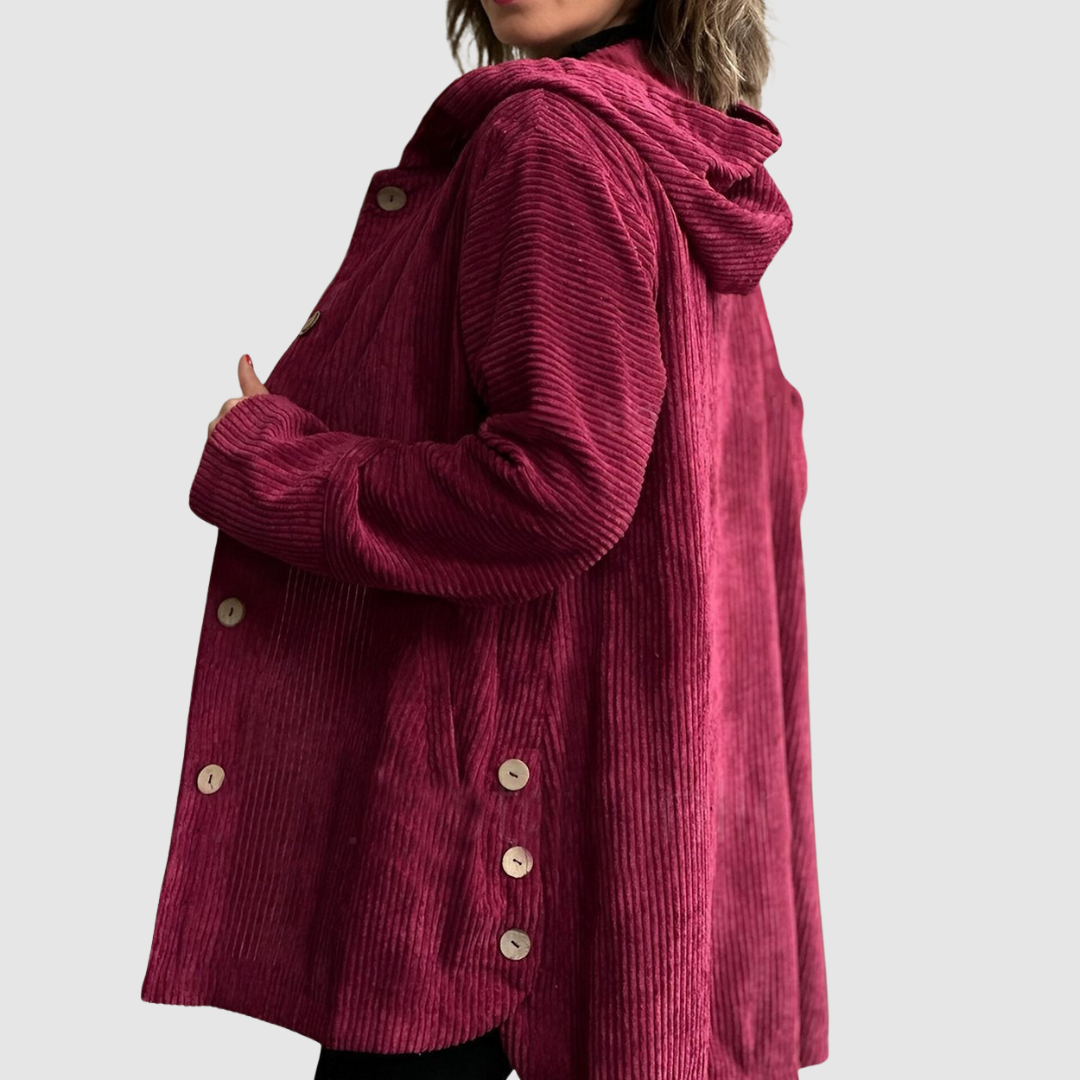 Stella - Chaqueta de terciopelo cómoda con capucha