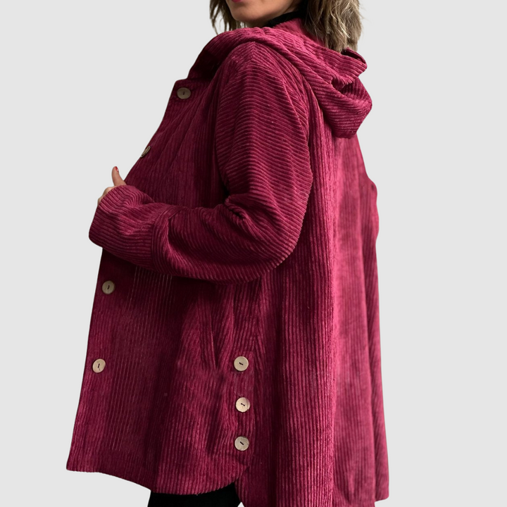 Stella - Chaqueta de terciopelo cómoda con capucha
