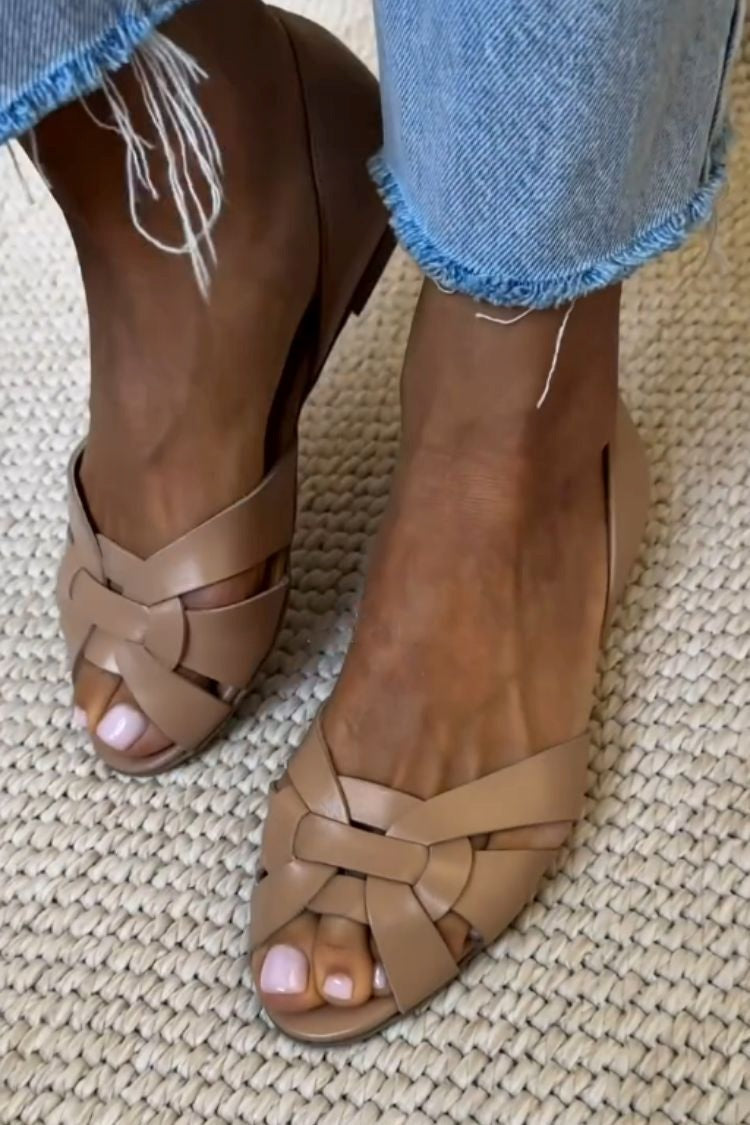 Amparo™ | Sandalias Planas Trenzadas