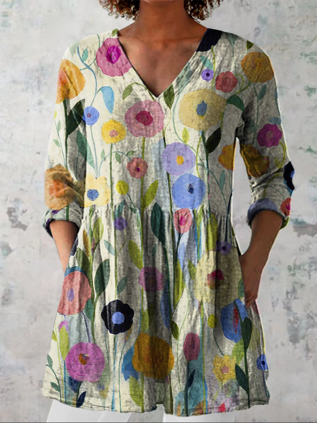 Louise | Blusa Larga con Escote en V €49,95