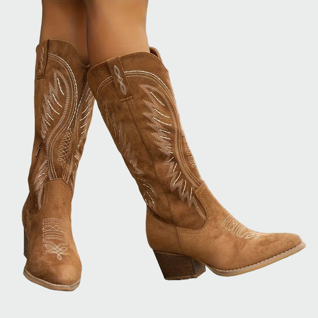 Botas vaqueras bordadas con estilo