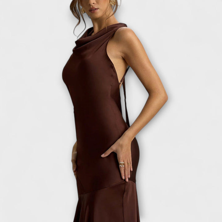 Lennon - Elegantes maxi vestido de seda