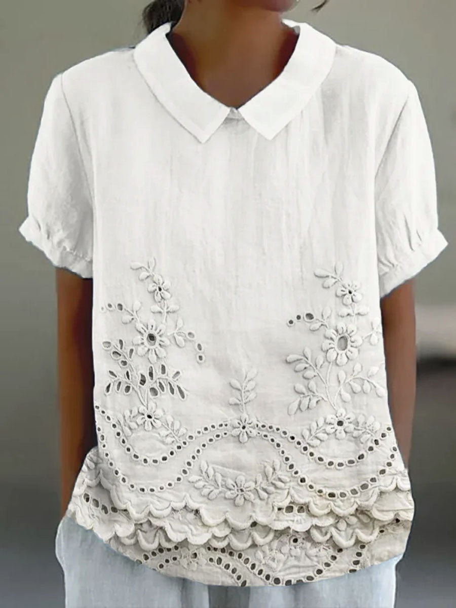 Lily™ | Camiseta bordada floral