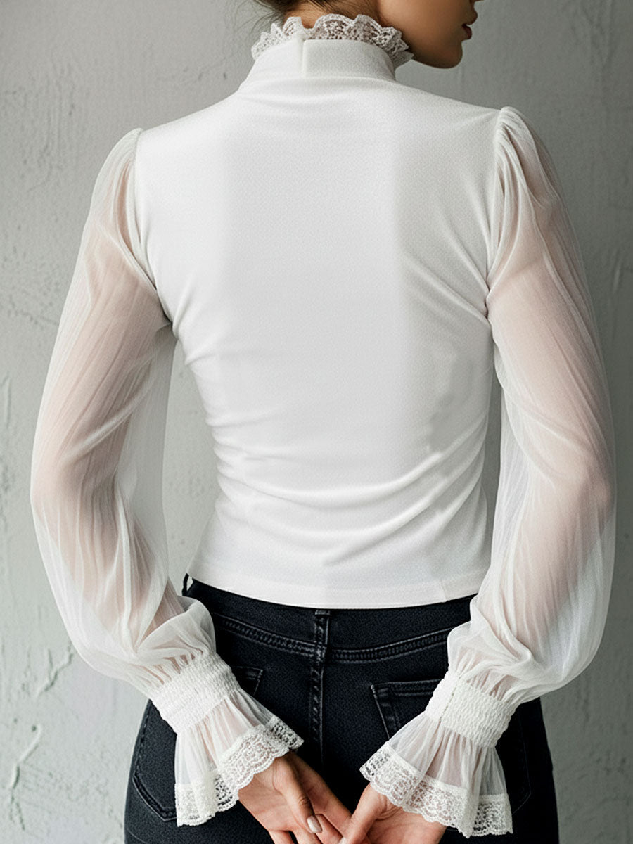 Victoria · Blusa estilo corsé con encaje