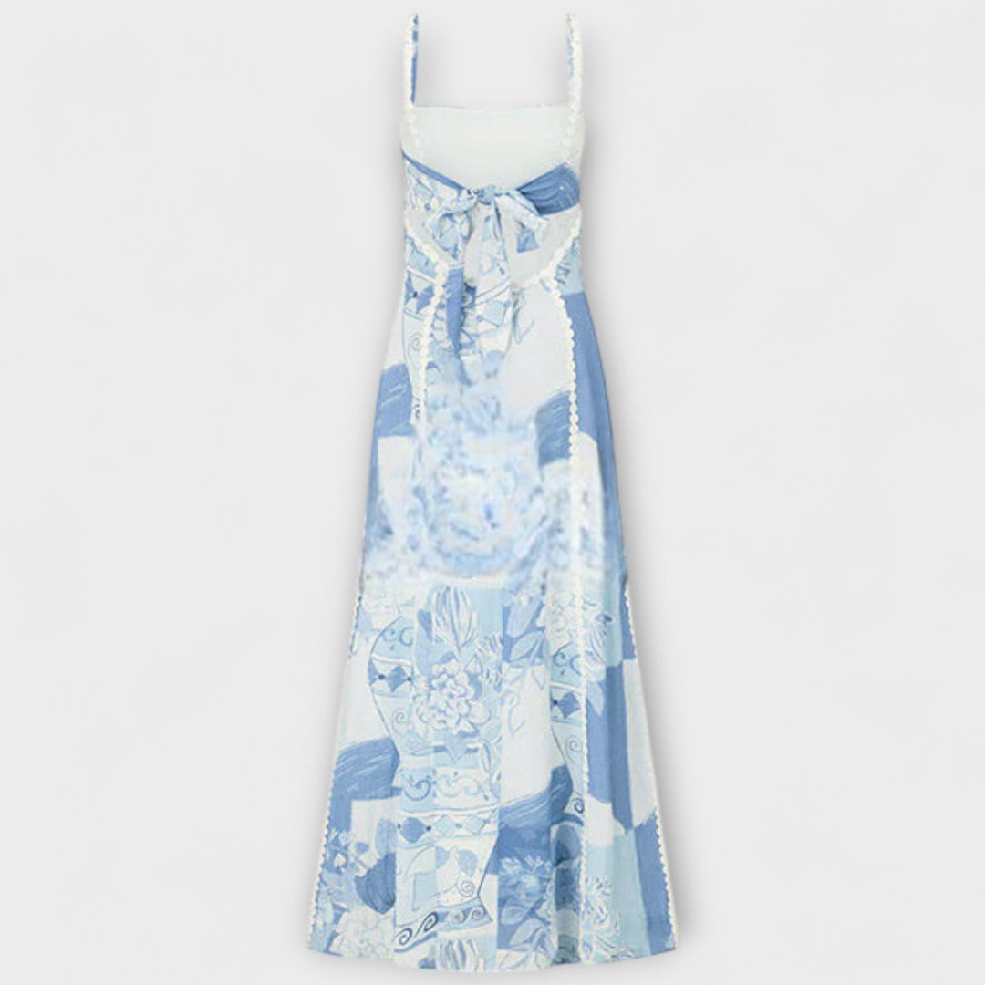 Terazza Ric Rac - Maxi vestido de lino con corte amplio