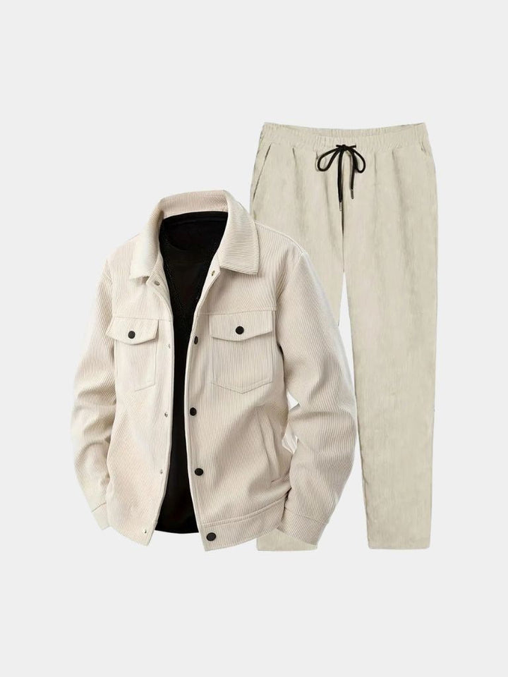 Conjunto de Pana Color Marfil